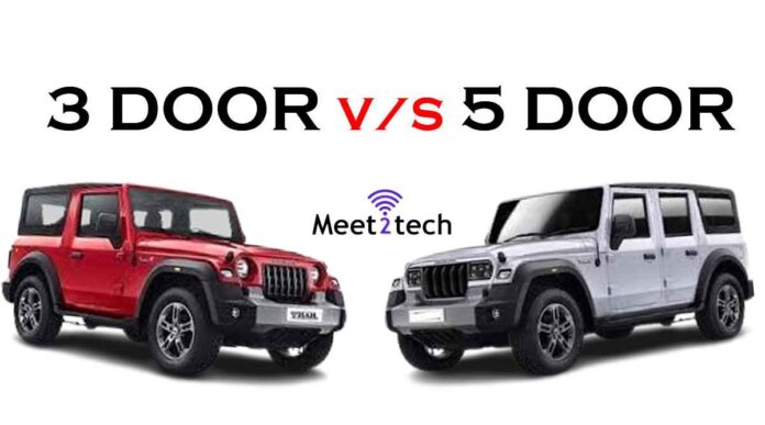 5 Door Thar vs 3 Door Thar