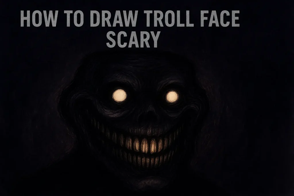 How to Draw Troll Face Scary Meet2tech